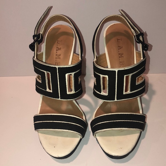 Black and White L.A.M.B. Heels (Size 6.5) - Picture 3 of 4